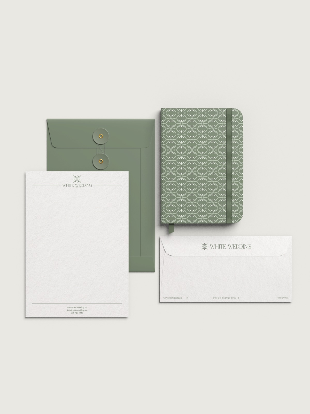 WHITE WEDDING — A complete identity, applied end to end