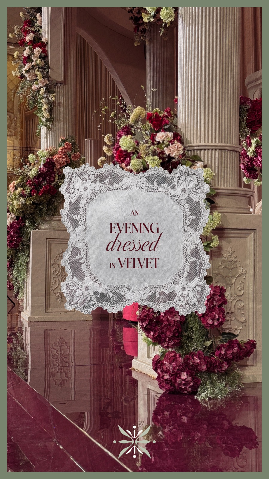 WHITE WEDDING — An evening dressed in velvet